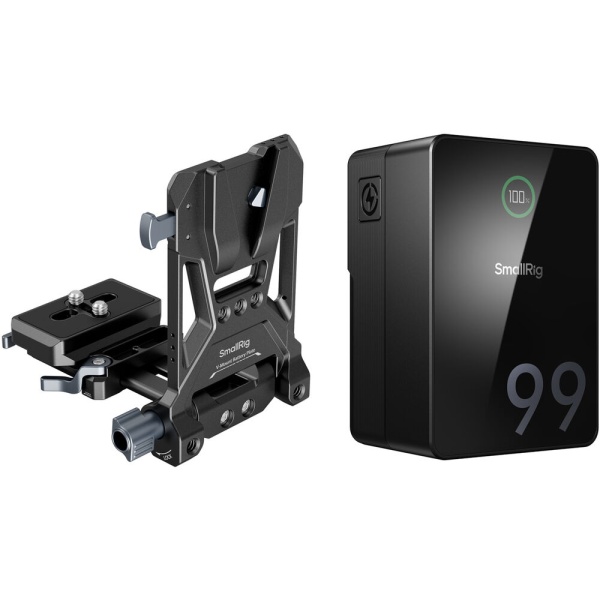 SmallRig 5046, Kit (4292 + 4064) acumulator mini V-mount VB99 6800mAh + placa de montare pliabila