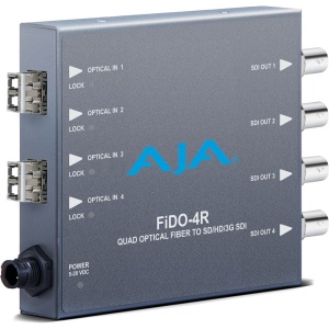 AJA FiDO-4R-MM, Convertor 4 x fibra optica LC la 4 x 3G-SDI Multi-Mode