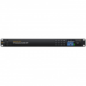 Convertor video broadcast Blackmagic Design 2110 IP Converter 8x12G SFP cu display LCD frontal si conexiuni optice spate