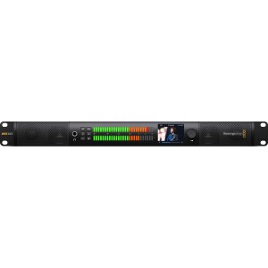 Monitor audio rackabil 1U Blackmagic Audio Monitor 12G G3 cu vmetru LED RGB si ecran LCD frontal