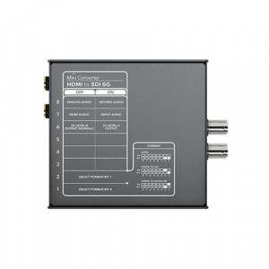 Convertor video profesional Blackmagic Design Mini Converter HDMI to SDI 6G cu intrări audio independente jack si ieșiri duale SDI