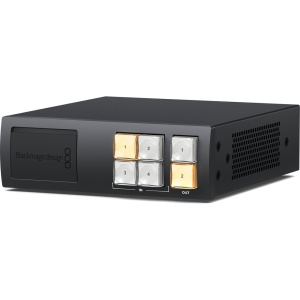 Blackmagic Design Videohub Mini 4x2 12G router video compact Smart SDI cu re-sync și webcam USB-C
