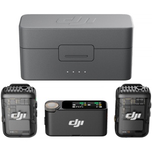 DJI Mic 2, Sistem Microfon Wireless Compact, 2 TX + 1 RX, 2.4 GHz 
