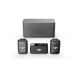 DJI Mic 2, Sistem Microfon Wireless Compact, 2 TX + 1 RX, 2.4 GHz 