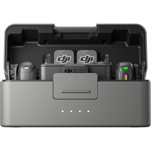 DJI Mic 3, Sistem microfon wireless 2 persoane, USB-C, cu carcasa de incarcare