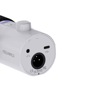 Feelworld PM1-XS-W Alb, Microfon Dinamic Cardioid, RGB, XLR si USB-C