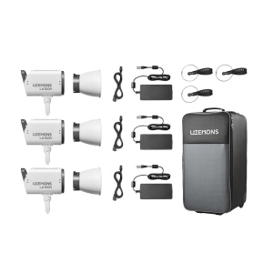 Godox Litemons LA150R 3K Kit 3 Lampi LED RGB, cu geantă de transport