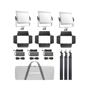 Godox Litemons LP600Bi, Kit 3 Panouri LED Bi-Color, cu stative