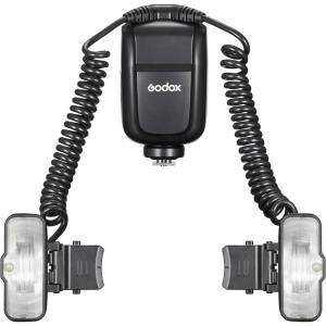 Blitz macro twin TTL Godox MF-T76S montat pe aparat foto Sony pentru fotografie macro si dentara