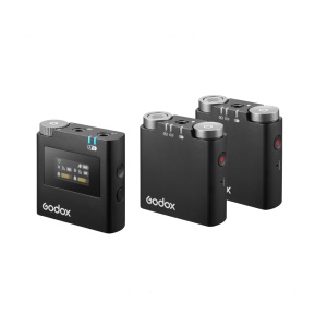 Sistem microfon wireless Godox Virso M2 cu doua transmitatoare si carcasa de incarcare