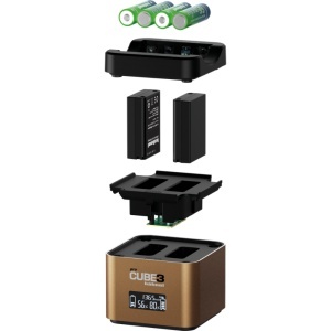 Hahnel ProCUBE 3, Incarcator dublu Olympus BLX-1, BLS-5 si BLH-1