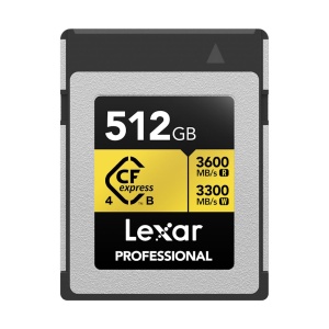 Lexar CFexpress 4.0 PRO Type B, Card de Memorie 512 GB, Gold Series R3600/W3300 mb/s