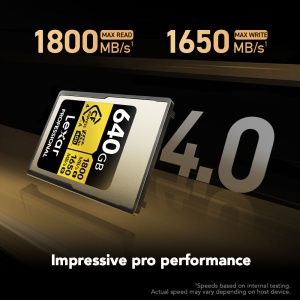 Lexar Pro Gold CFexpress 4.0 Type A, Card de memorie 640 GB, R1800/W1650 mb/s, VPG400