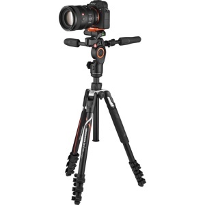 Manfrotto Befree 3-Way Live Advanced Alfa Kit Trepied Foto Video Cap Fluid 3-Way
