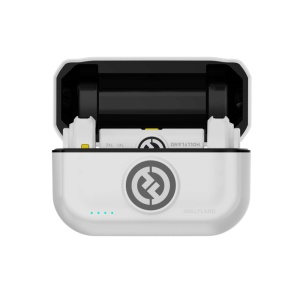 Microfon lavaliera wireless Hollyland Lark M2 Duo, versiune USB-C, 48KHz 24Bit, 300m raza actiune, Culoare Ivory White
