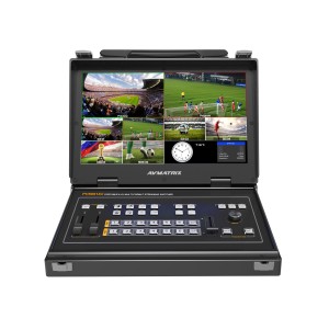 Portable 6-Ch SDI/HDMI Multi-Format Streaming Switcher with 13.3" Display