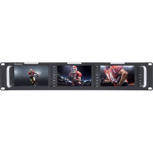 T51-H Triple 5" 2 RU HDMI Rackmount Monitor