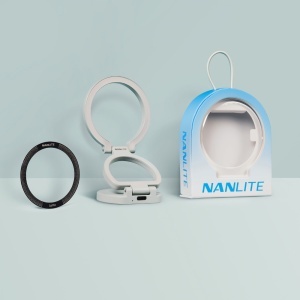 Nanlite Lumo Blue, Ring light Bi-Color si suport telefon MagSafe