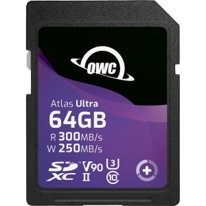 OWC Atlas Ultra SDXC, Card de memorie SD 64GB, R300/W250, V90