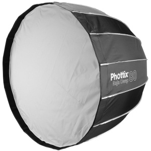 Phottix Raja Deep Quick-Folding 80 cm, Umbrela softbox cu Grid, montura Bowens