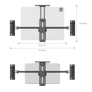 2929B Tablet Mount met Dubbele Handgreep voor iPad