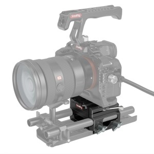 SmallRig 3067 Placă de Bază Ușoară cu Dublă Cleme pentru Bare de 15mm (versiune din aliaj de magneziu)
