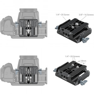 SmallRig 3357, Baseplate universal, cu suport pentru tije LWS