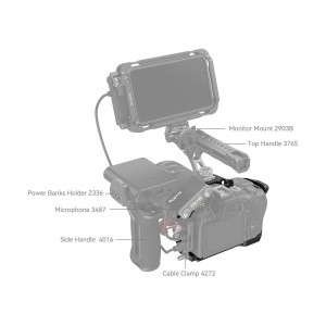 4161 âBlack Mambaâ Camera Cage for Canon EOS R6 Mark II