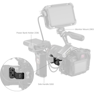 SmallRig 4458, Adaptor extensie cu sina NATO, pentru grip lateral