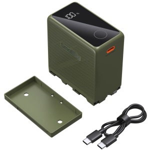 SmallRig 4577 Acumulator NP F970 10,500mAh, Verde, incarcare USB-C