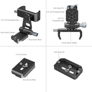 SmallRig 4695, Kit placa de montare Power Bank pentru camere Mirrorless