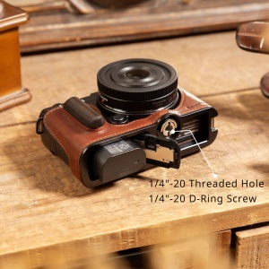 SmallRig 4703, Husa Half-Case din Piele maro
