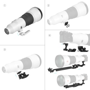 SmallRig 4722, Kit Suport pentru teleobiective cu Touch & Go Plate S QR Baseplate