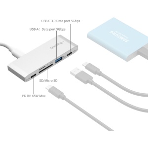 SmallRig 4746, Statie de Andocare 5-in-1, USB-C, USB-A, PD si MicroSD/SD