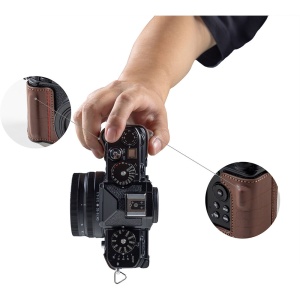 SmallRig 5096, Half Cage din piele maro pentru Nikon ZF