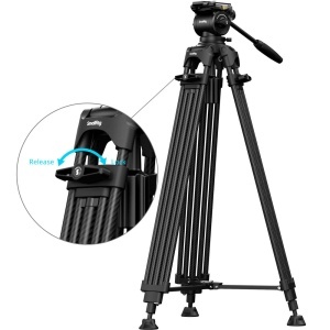 SmallRig 5443, Trepied video din Carbon, 186cm, sarcina 8kg