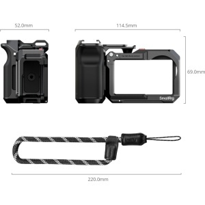 SmallRig 5602, Kit Cage cu maner lateral pentru DJI Osmo Action 5 Pro / 4 / 3