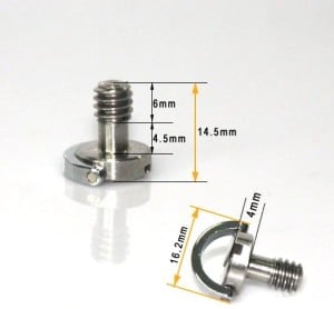 838 Quick Release Camera Bevestigingsschroef 1/4 inch