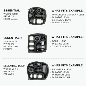 WANDRD Camera Cube Essential+, Cub  geanta foto pentru rucsacul PRVKE 31L