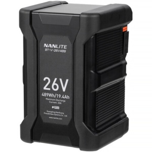 Acumulator Nanlite V-Mount, 26V, 489Wh, pentru Forza 500 II și 720, BT-V-26V489