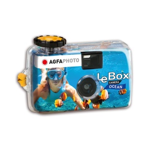 AgfaPhoto LeBox Ocean, Camera foto impermeabila, de unica folosinta, cu 27 Expuneri
