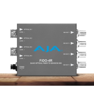 AJA FiDO-4R-MM, Convertor 4 x fibra optica LC la 4 x 3G-SDI Multi-Mode