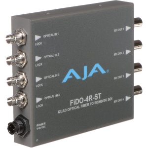 AJA FiDO-4R-ST, Convertor 4 x fibra optica ST la 4 x 3G-SDI