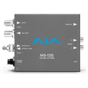 AJA Hi5-12G, Convertor 12G-SDI la HDMI 2.0, cu suport HDR