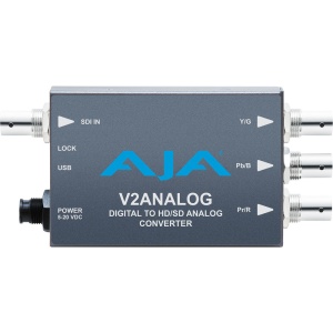 AJA V2Analog, Convertor HD/SD-SDI la analog, cu iesire component / composit