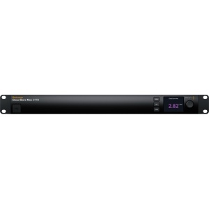 Blackmagic Cloud Store Max 24TBSolutie de stocare flash in retea Blackmagic Cloud Store Max 24TB montabila in rack 1RU porturi 10G si 100G Ethernet conexiuni SDI si HDMI monitorizare