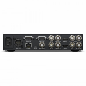 Deck profesional Blackmagic Design HyperDeck Studio HD Plus cu butoane de transport iluminate si ecran preview LCD color