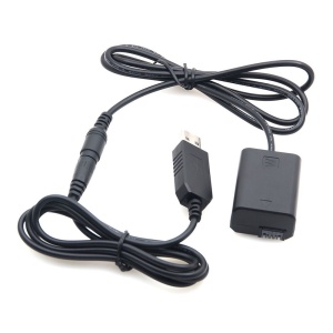 Caruba DC09, Acumulator Dummy Sony NP-FW50 Full Decoding cu alimentare USB 5V 2A