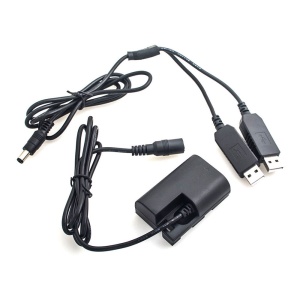 Caruba DC26, Acumulator Dummy Canon LP-E6 Full Decoding, cu alimentare 2x USB 5V