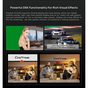 CineTreak Cinelive C2S, Switcher video 4 HDMI & 4 SDI inputs